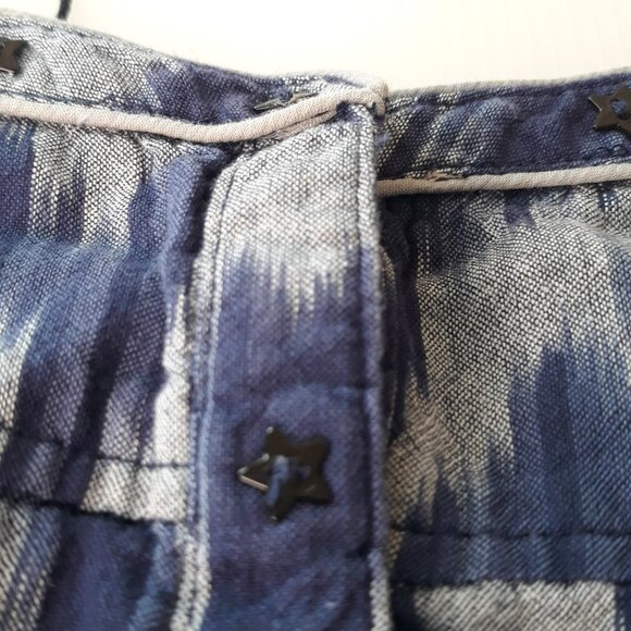 NWOT Scotch & Soda Blouse 2 Shirred Embellished 3/4 Sleeve Abstract Print Boho - Picture 7 of 11